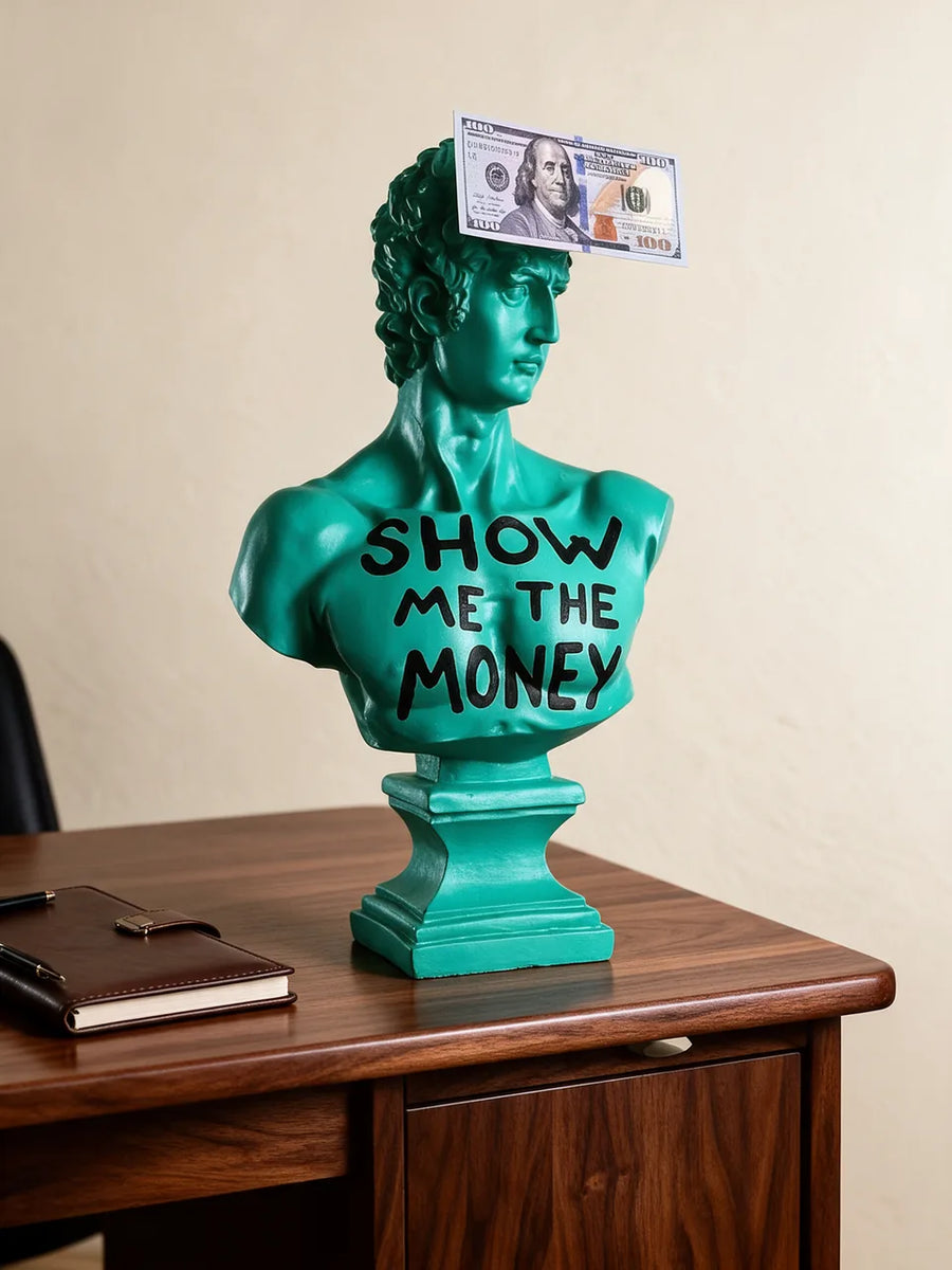 Banknote David: Im Büro