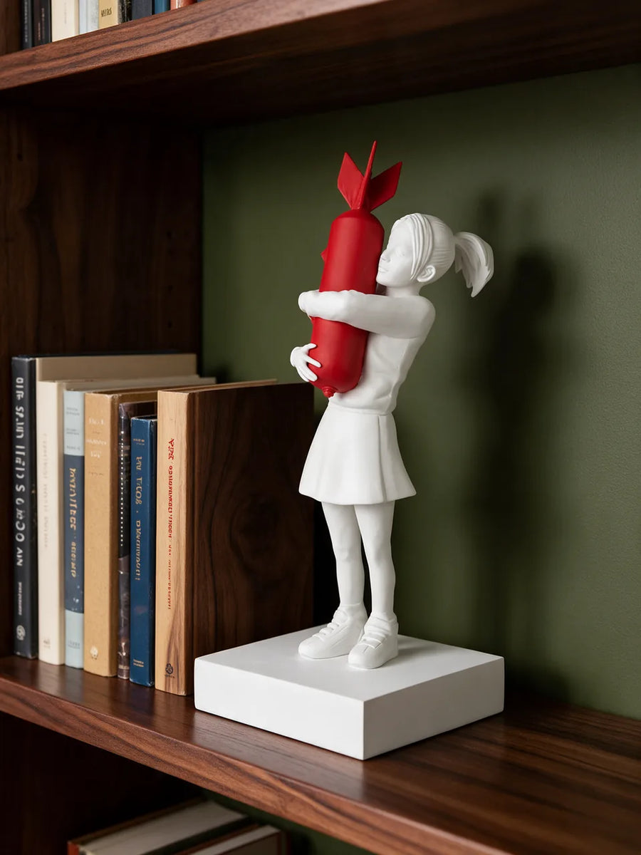 Banksy Bomb Hugger: على خزانة الكتب