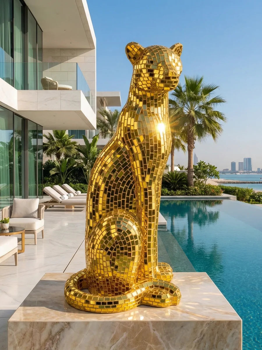 Mosaic Leopard: Im Wohnzimmer